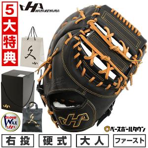 5大特典付き 交換無料 野球 ファーストミット 硬式 大人 右投げ ハタケヤマ Q-HT 一塁手用 12.5インチ 日本製 型付け可能(G) キャッチボール｜bbtown