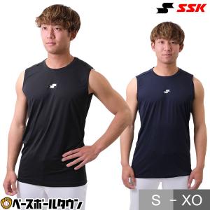野球 アンダーシャツ 夏用 ノースリーブ 丸首 SSK エスエスケイ ローネック 日本製 SCF230LN インナーシャツ スポーツウェア アンダーシャツ名入れ有料可(U)