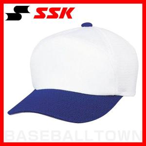 SSK 野球 帽子 チームキャップ ホワイト×Dブルー BC067-1063 野球帽 練習帽 ベースボールキャップ メンズ｜bbtown