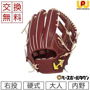 交換無料 野球 ワールドペガサス グローブ 硬式グランドペガサス TOP 内野手用 フィンガーループ付 サイズ 7 右投 大人 WGKGPT65L 型付け可能(G)｜bbtown