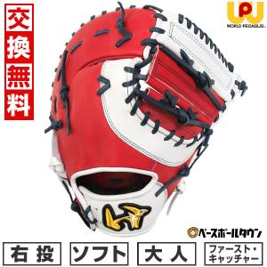 交換無料 ソフトボール キャーストミット 大人 ワールドペガサス グランドペガサス 捕手・一塁手兼用 右投用 WGS5GP120 型付け可能(G) 軟式使用可能