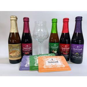 ベルギーフルーツビール　リンデマンス５種類と専用グラスセット
