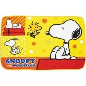 スヌーピー フリースひざ掛け 黄色