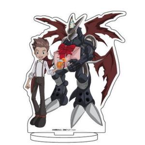 キャラアクリルフィギュア「デジモンテイマーズ」06/リョウ＆サイバードラモン お祝いver.(描き下...