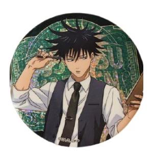 呪術廻戦×セガコラボカフェ 伏黒恵 ホログラム缶バッジ カフェver.