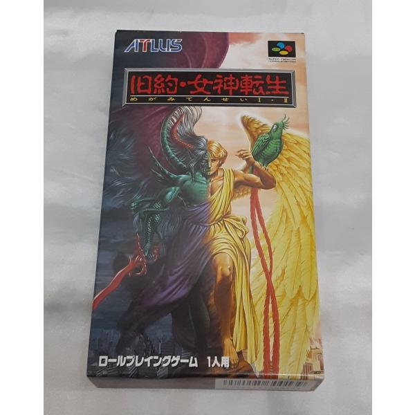 旧約・女神転生 スーパーファミコン スーファミ SFC アトラス ゲームソフト 箱・説明書・ハガキ付...