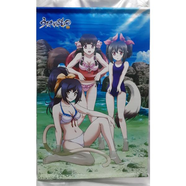 クオン＆ネコネ＆ルルティエ アニメ描き下ろしB2タペストリー うたわれるもの 偽りの仮面 上巻 アク...