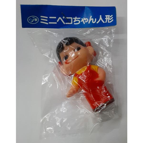 ミニペコちゃん人形 青パッケージ版 ソフビ 昭和 レトロ アンティーク 不二家 グッズ フィギュア ...