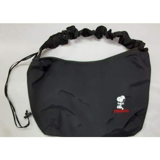 スヌーピー ギャザーハンドルバッグ ブラック 黒 ショルダーバッグ SNOOPY タグなし