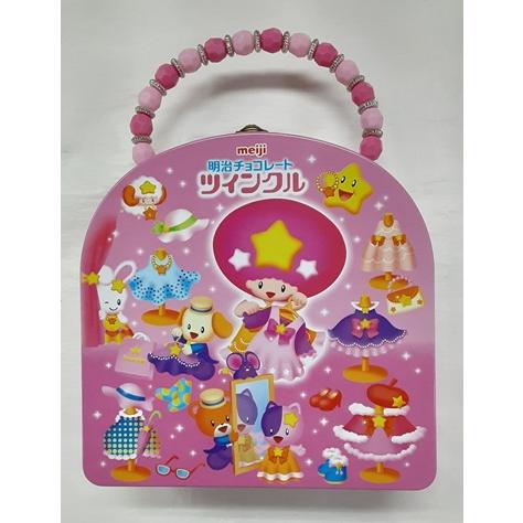 明治チョコレート ツインクル 缶 バック 中身なし キズあり