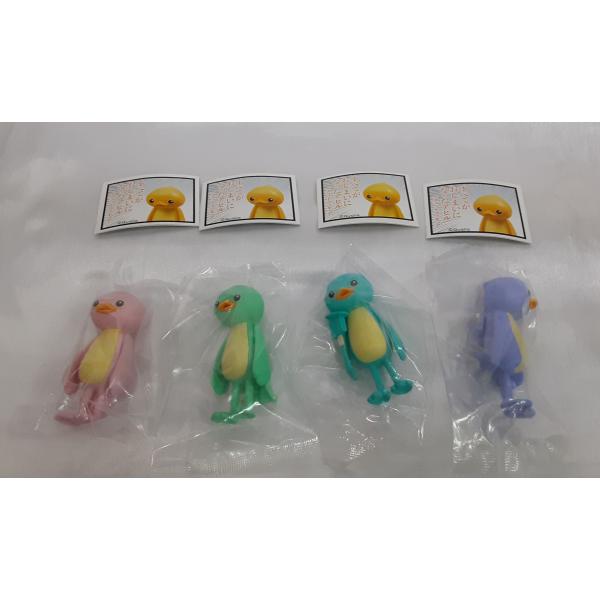 すべてがおしまいになったアヒル マスコットフィギュア 4種セット 紫色 青色 桃色 緑色 内袋未開封...