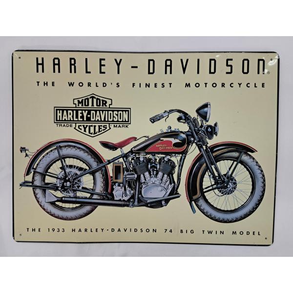 ブリキ看板 ハーレーダビッドソン ヴィンテージ アメリカン雑貨 約43×31cm