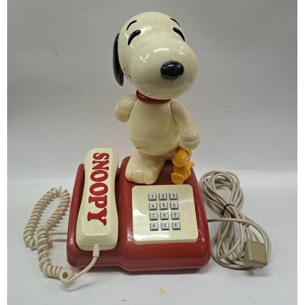 スヌーピー 電話機 プッシュ式 TOMY トミー 田村電機製作所 インテリア 現状品 （動作未確認）...