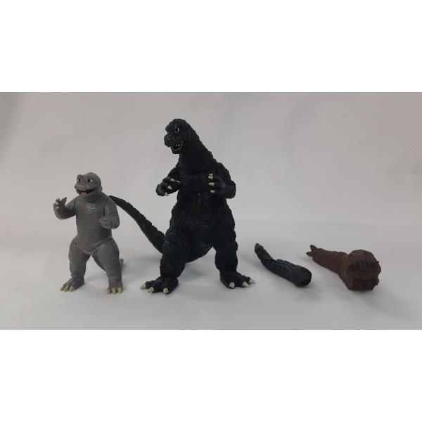 ゴジラ(1964) モスラ幼虫(1964)＋ミニラ(1968)＋差し替え用ゴジラ尻尾 HGシリーズ ...