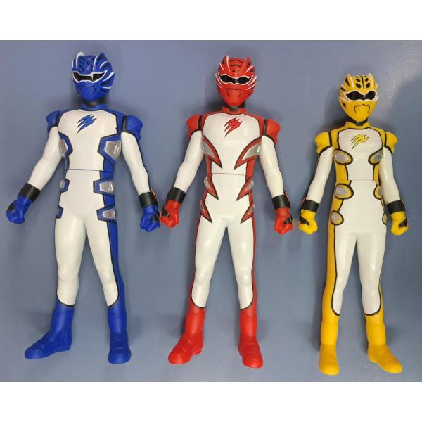 ゲキレンジャー 3体セット 戦隊ヒーローシリーズ ソフビ フィギュア スーパーゲキレッド スーパーゲ...