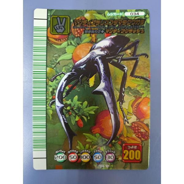 マンディブラリスフタマタクワガタ 5周年コレクションカード第2弾 034 緑バーコード