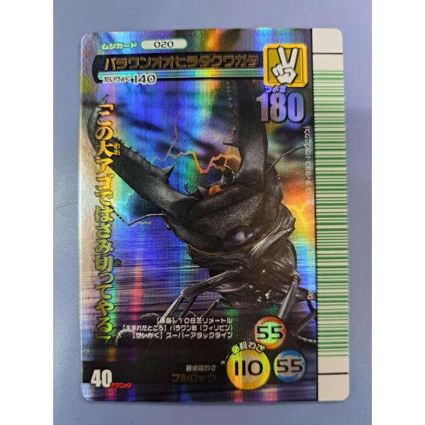 パラワンオオヒラタクワガタ 020 裏バージョン 緑バーコード 2007夏シャイニング ムシキング