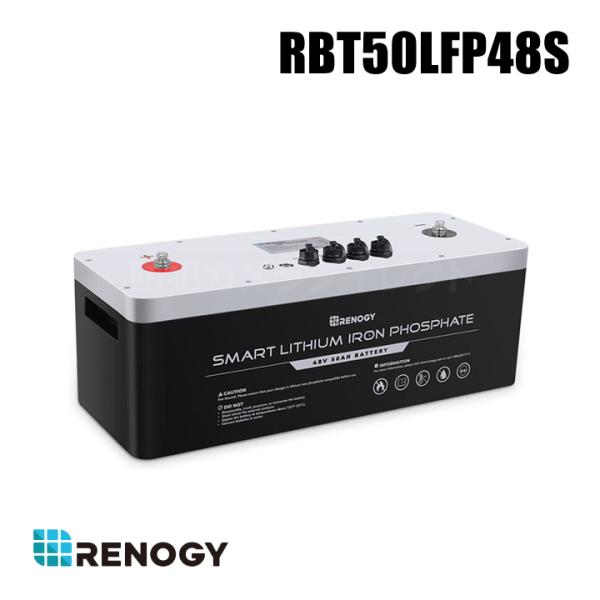 レノジー RENOGY スマート リン酸鉄リチウムイオンバッテリー 48V 50Ah （返品不可・代...
