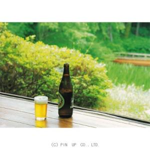 ポストカード【風景】縁側のビール（pin-LP164）