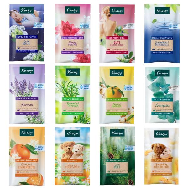 クナイプ バスソルト 12種類 セット 天然アロマ 癒しとリフレッシュ バスタイムギフトパック リラ...