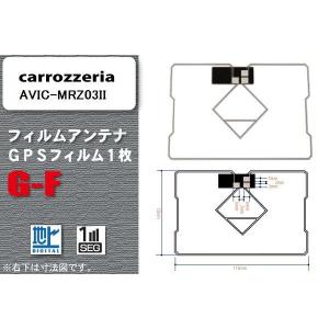 GPS一体型フィルムアンテナ 1枚 高感度 ワンセグ フルセグ カロッツェリア carrozzeria 用 AVIC-MRZ03II