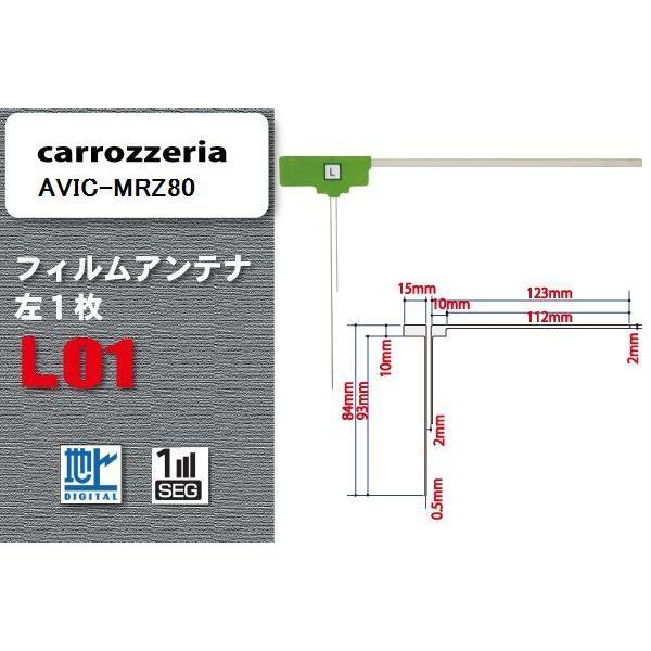 地デジ カロッツェリア carrozzeria 用 フィルムアンテナ AVIC-MRZ80  対応 ...