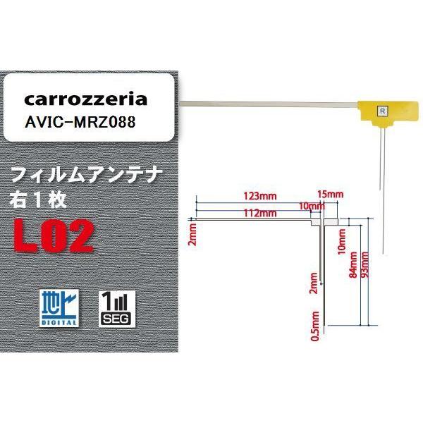 地デジ カロッツェリア carrozzeria 用 フィルムアンテナ AVIC-MRZ088  対応...