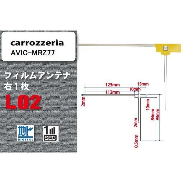 地デジ カロッツェリア carrozzeria 用 フィルムアンテナ AVIC-MRZ77  対応 ...