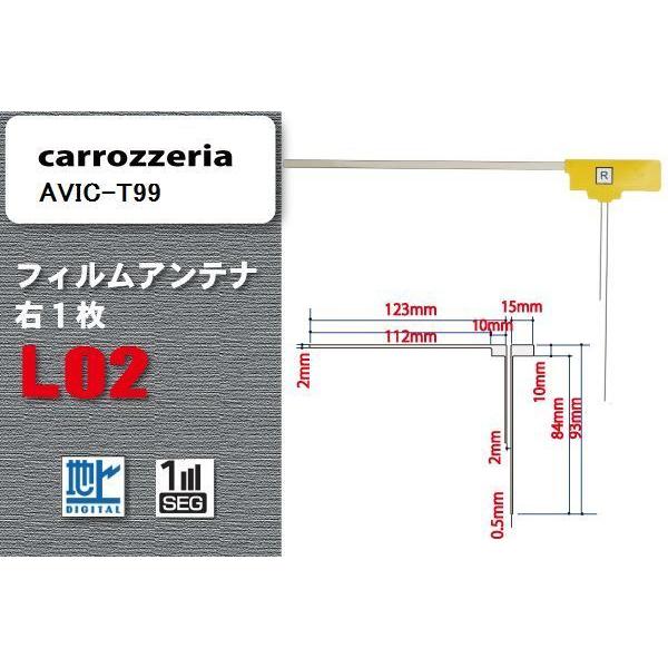 地デジ カロッツェリア 用 フィルムアンテナ AVIC-T99 対応 ワンセグ フルセグ 高感度 受...