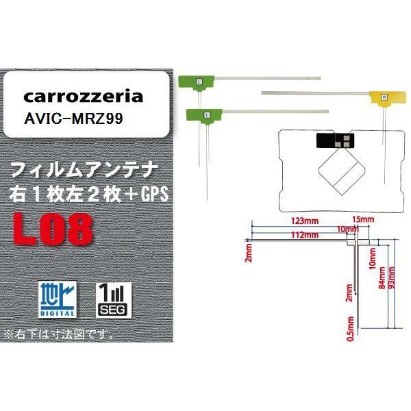 地デジ カロッツェリア carrozzeria 用 アンテナ フィルム AVIC-MRZ99  対応...