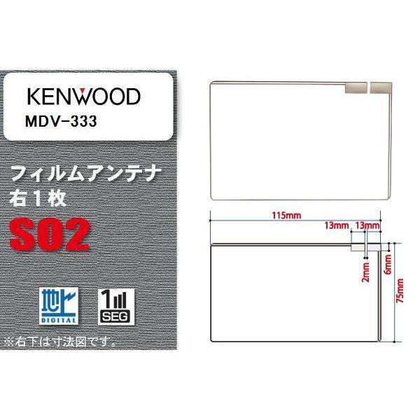 地デジ ケンウッド 用 フィルムアンテナ MDV-333 対応 ワンセグ フルセグ 高感度 受信 K...