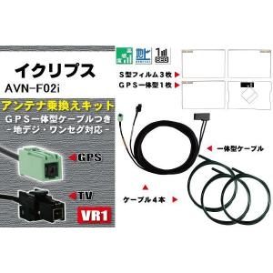 フィルムアンテナ ケーブル 地デジ ワンセグ フルセグ イクリプス ECLIPSE DTVF12 同等品 AVN-F02i VR1 高感度 汎用 受信 ナビの商品画像