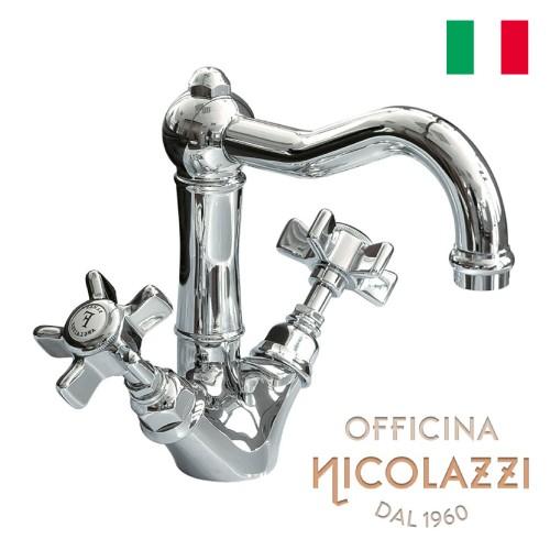 数量限定 洗面水栓 蛇口 交換 混合水栓 イタリア製 奥行16.5×吐水口高12.5cm Nicol...