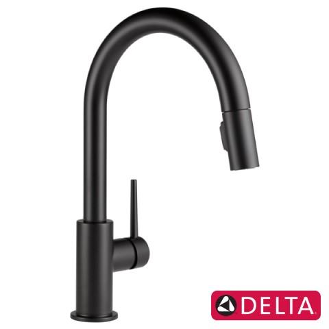 キッチン 混合 蛇口 交換 リフォーム おしゃれ 水栓 節水 マットブラック(黒) 奥行24.1×吐...