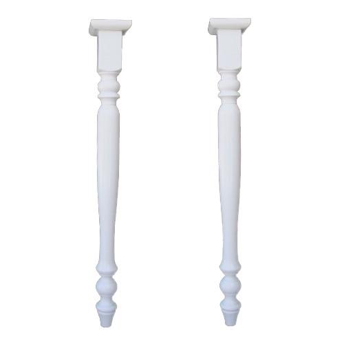 カウンター 天板 足 脚 おしゃれ リフォーム 交換 DIY 2本セット 木製 デコラティブ ホワイ...