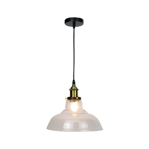 照明 天井 ペンダントライト クリア ガラス おしゃれ LED電球対応 幅27.5×奥行27.5×高...