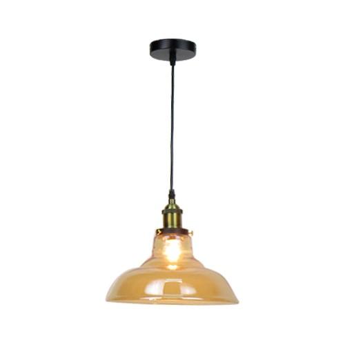 照明 天井 ペンダントライト ブラウン ガラス おしゃれ LED電球対応 幅27.5×奥行27.5×...