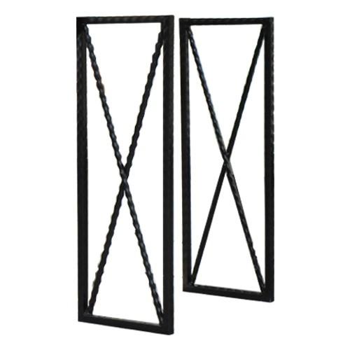 カウンター 天板 足 脚 おしゃれ リフォーム 交換 DIY ２本セット アイアン製 ブラック(黒)...