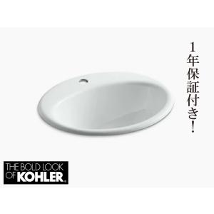 洗面ボウル 埋め込み おしゃれ 大きい シンク 鋳物ホーロー オーバル 1穴 コーラー ファーミント...