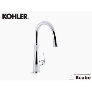 キッチン 水栓 シャワー 混合水栓 KOHLER Bellera ベレラ クローム 吐水口高25.9cm K-560-CP 代引決済不可｜bcube