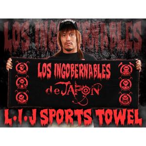 新日本プロレス Njpw 内藤哲也 ロス インゴベルナブレス デ I L スポーツタオル ハポン ブラック レッド 激安超特価 J