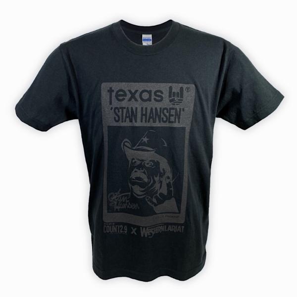 スタンハンセン × Count2.9 Tシャツ (ブラック×ブラック) 新日本プロレス NJPW 全...
