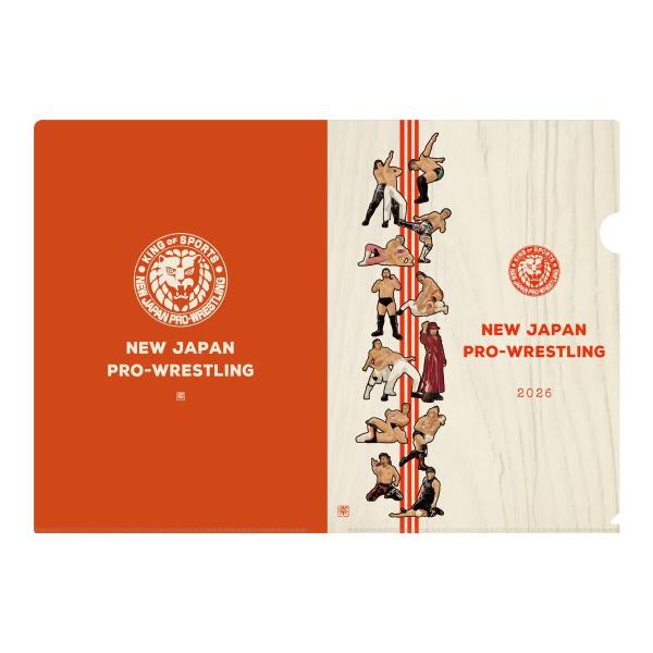 「NEW JAPAN PAINTING」クリアファイル＆フレークシールセット (紅白) 新日本プロレ...