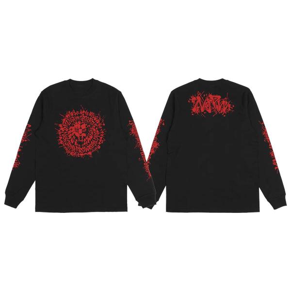 ライオンマーク ロングスリーブ（2025・ブラック×レッド）新日本プロレス NJPW