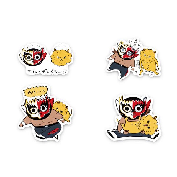 エル・デスペラード × 川尻こだま コラボステッカーセット 新日本プロレス NJPW :メール便対応