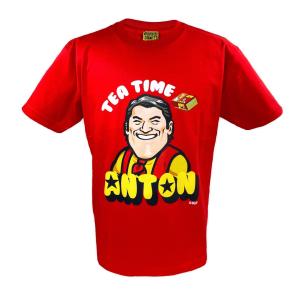 メール便対応: アントニオ猪木 ANTON TEA TIME Tシャツ (闘魂レッド) 新日本プロレス NJPW｜bdrop