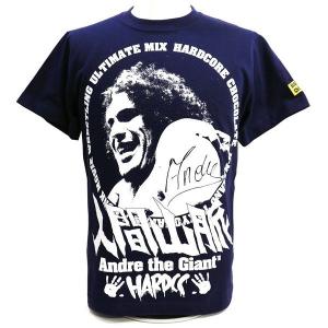 Tシャツ アンドレ ザ ジャイアント 人間山脈 エグゾセ ネイビー Hardcore Chocolate ハードコアチョコレート Con Imedia Net