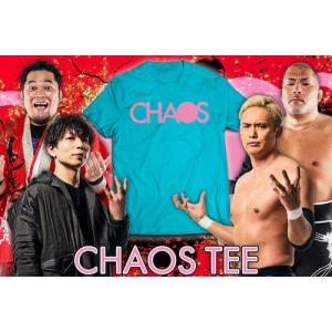 メール便対応: CHAOS Tシャツ (ターコイズブルー) 新日本プロレス NJPW｜bdrop