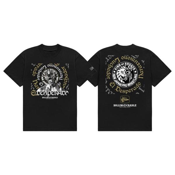 エル・デスペラード × ROLLING CRADLE コラボTシャツ（ブラック×ホワイト）新日本プロ...