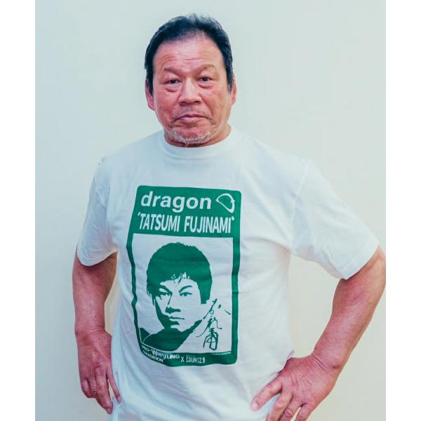 DRAGON 藤波辰爾 x Count2.9 コラボ Tシャツ(ホワイト/グリーン) 新日本プロレス...